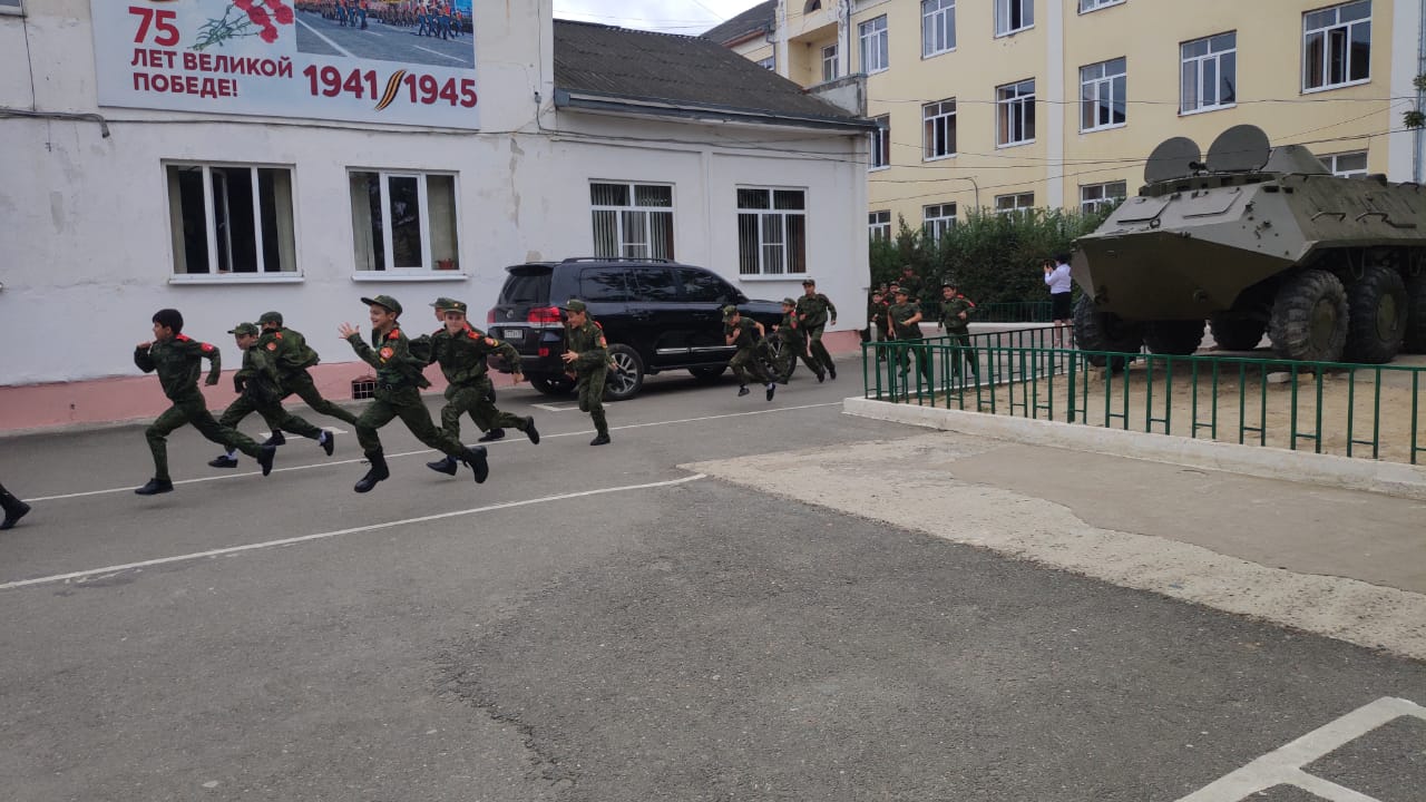 Учебная эвакуация в Дербентском кадетском корпусе