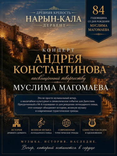 В Дербенте пройдет концерт памяти Муслима Магомаева